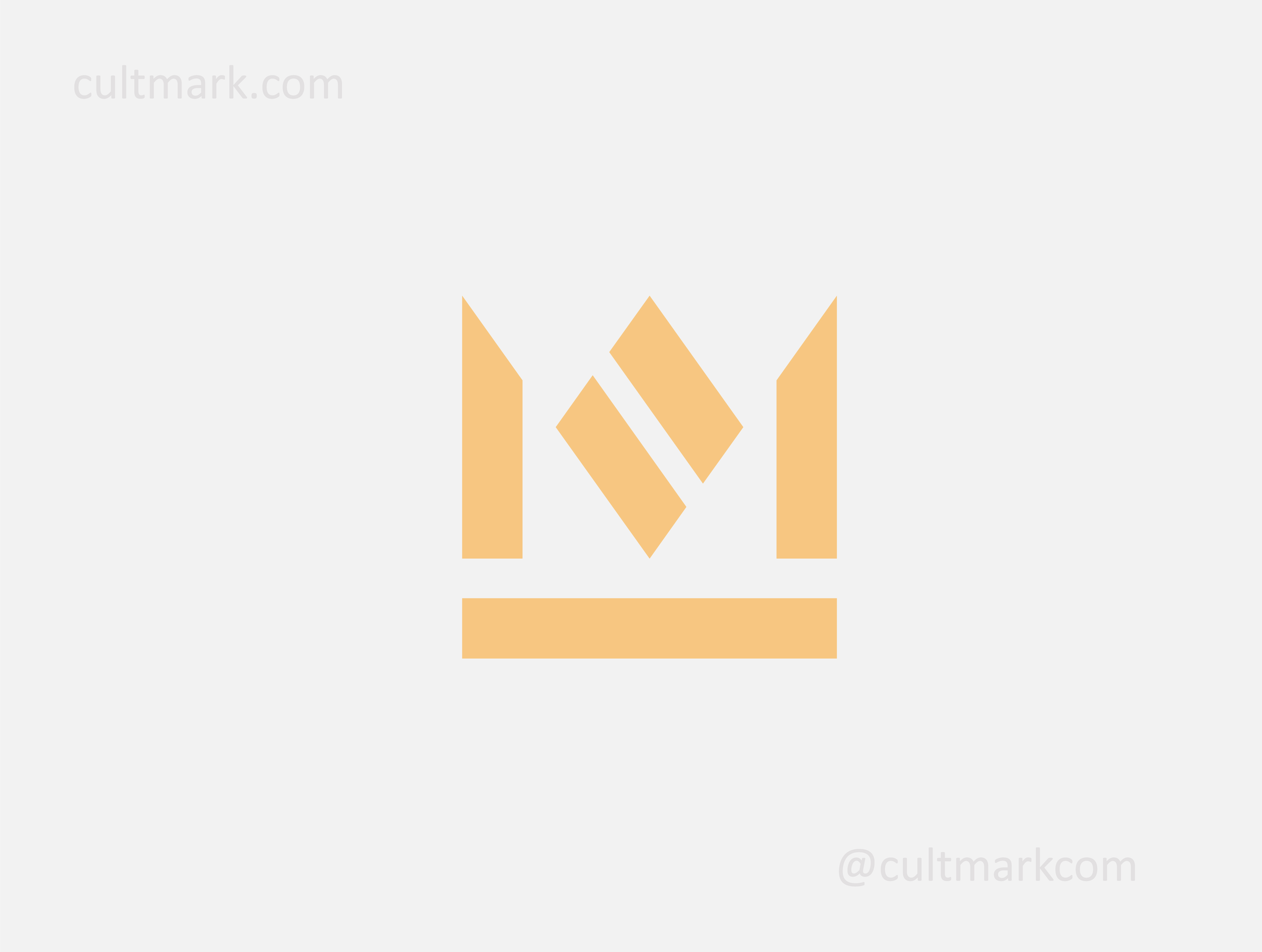 Modern Crown & M Letter Logo